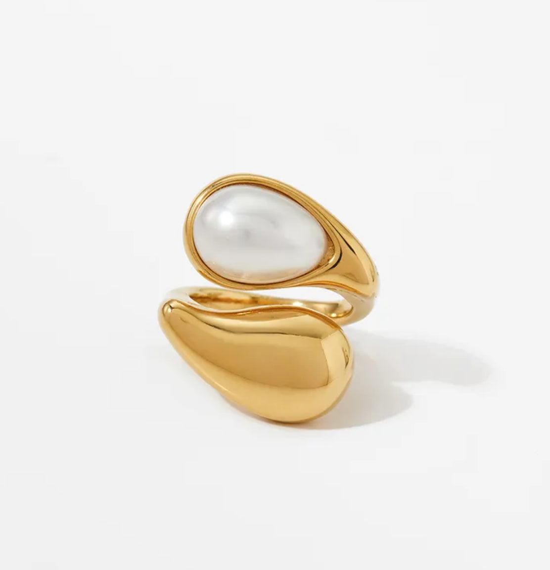 Anillo chuncky aperlado