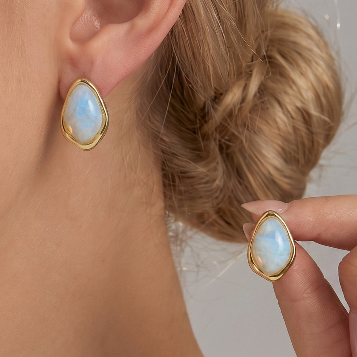 Aretes con resina en pico