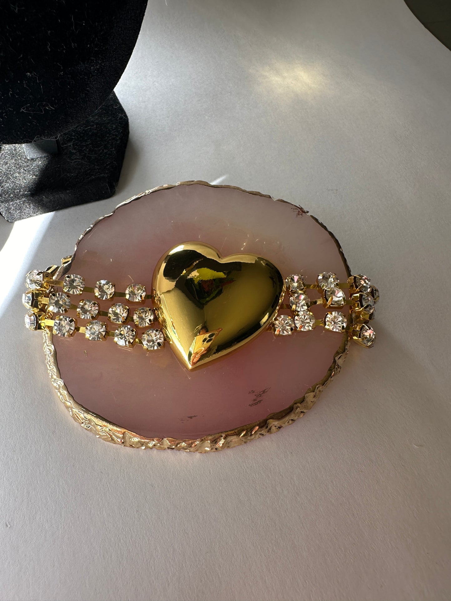 Collar corazón cristales