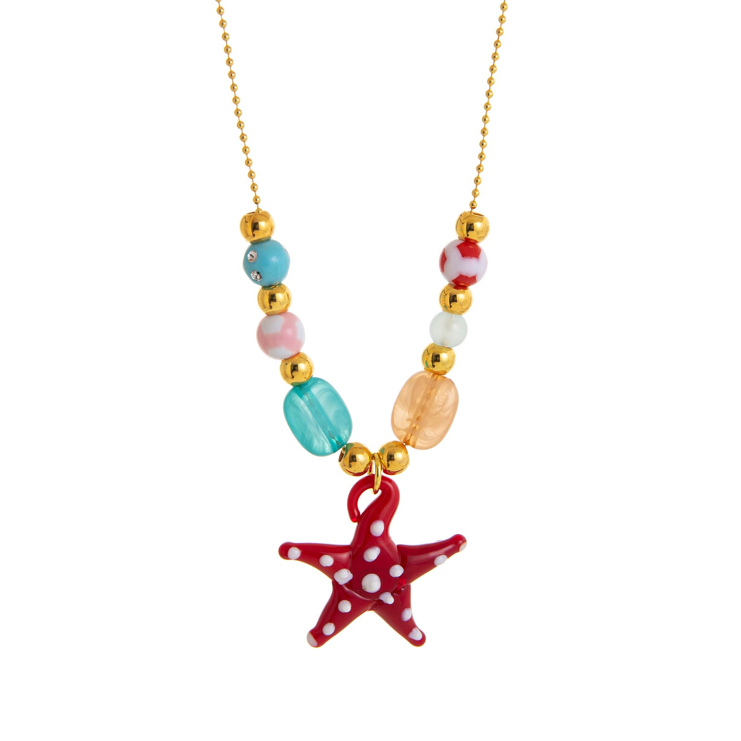 Collar estrella de mar roja