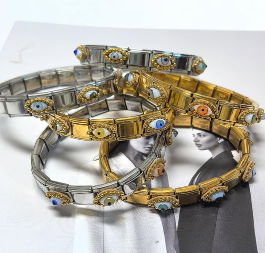 Pulsera Italia ojo cristal