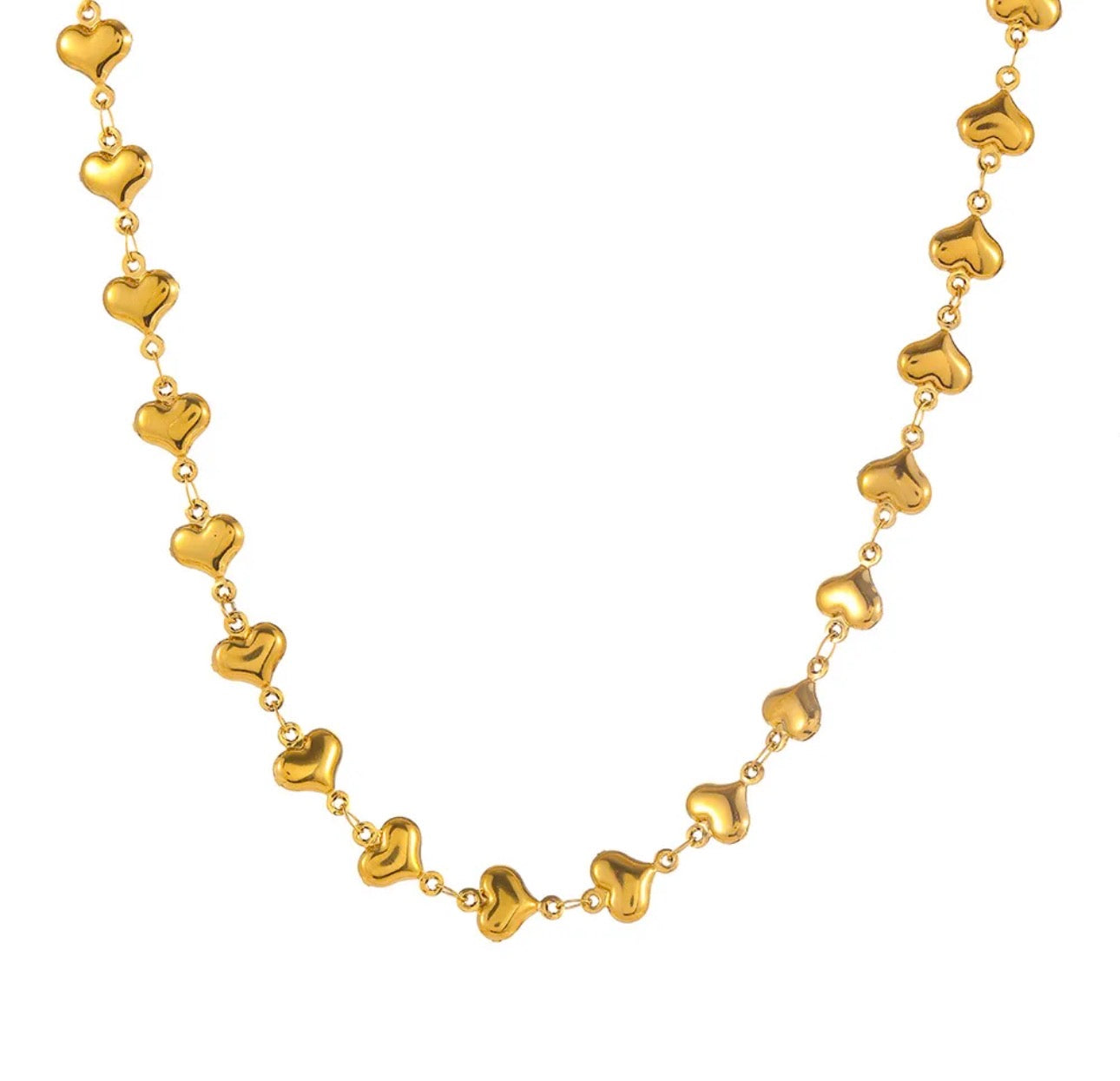Collar corazón tupido chico