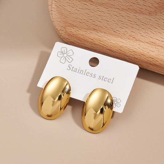 Aretes brilloso oval