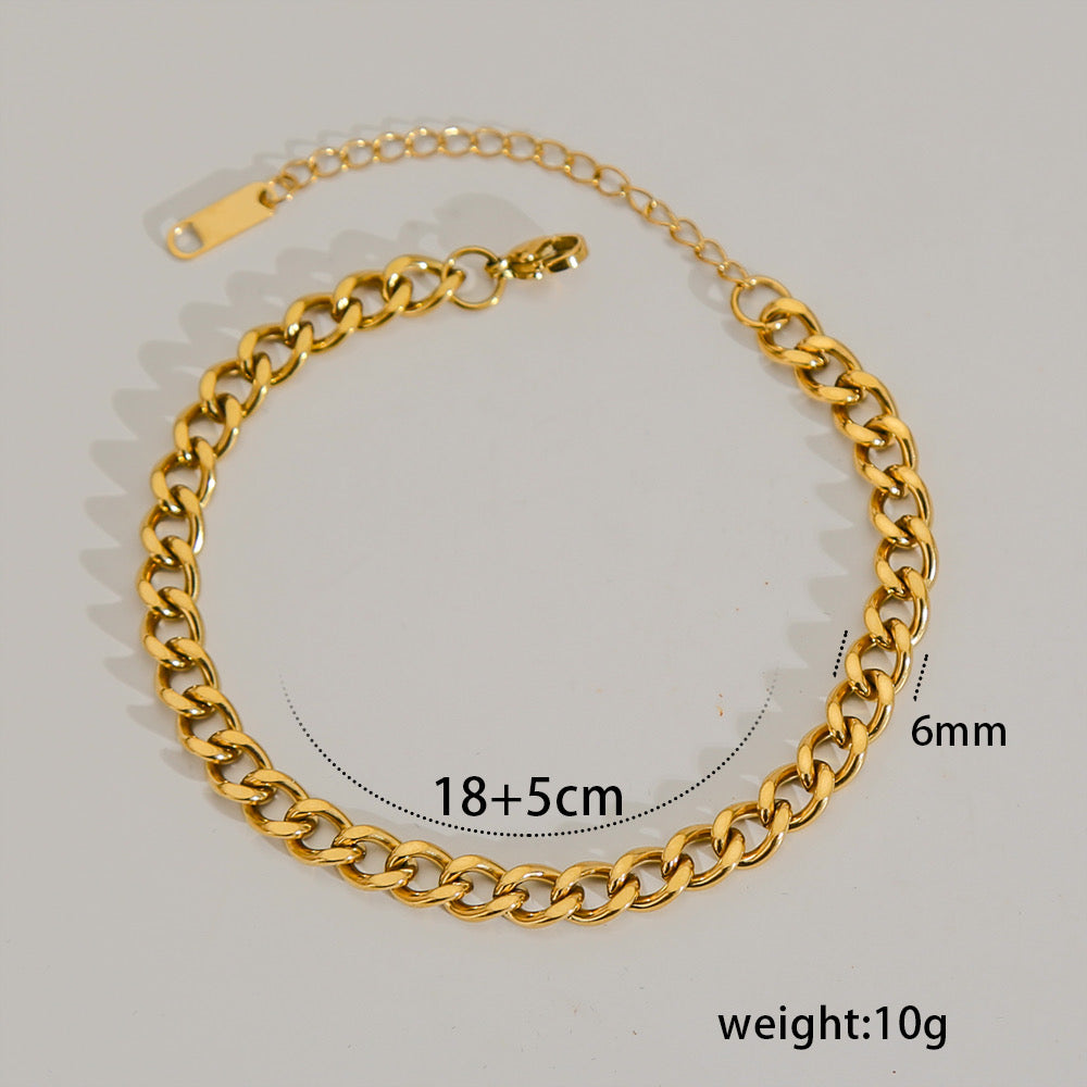 Pulsera cubana eslabón chico