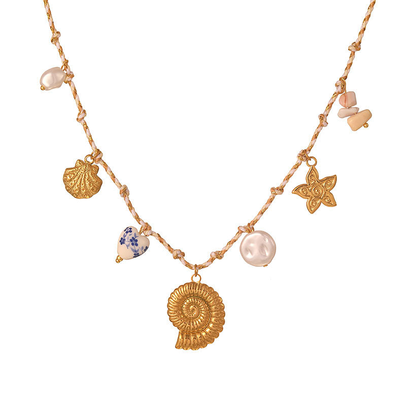 Collar de hilo caracol