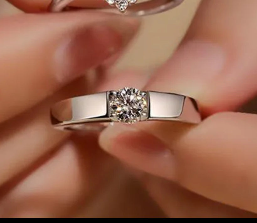 Anillo diamante sencillo