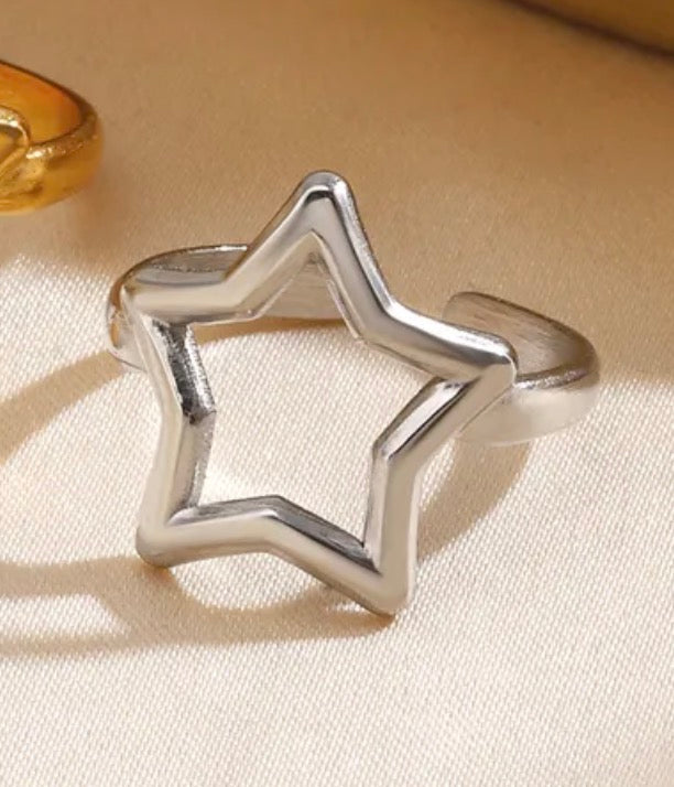 Anillo estrella plata