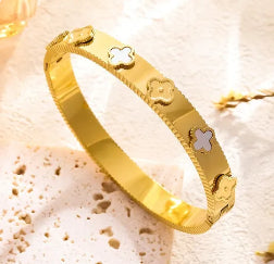 Pulsera Aro Van Cleef blanca