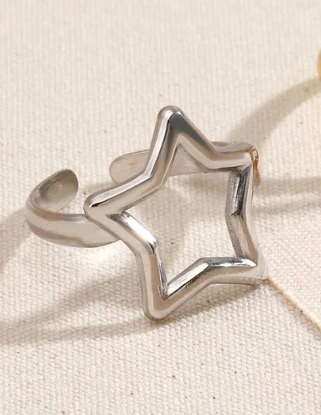 Anillo estrella plata