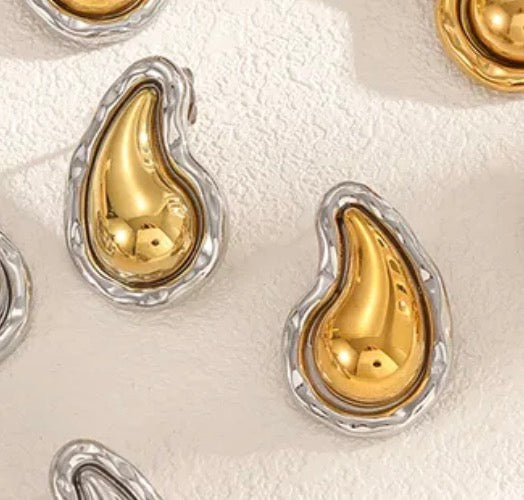 Aretes premium gota bitono