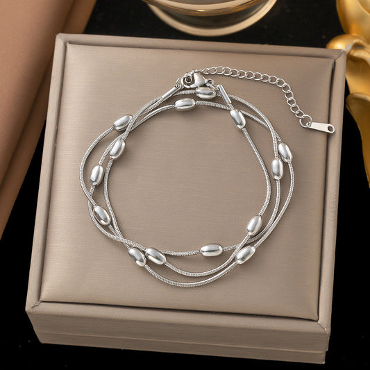 Pulsera extra larga enrollable plata