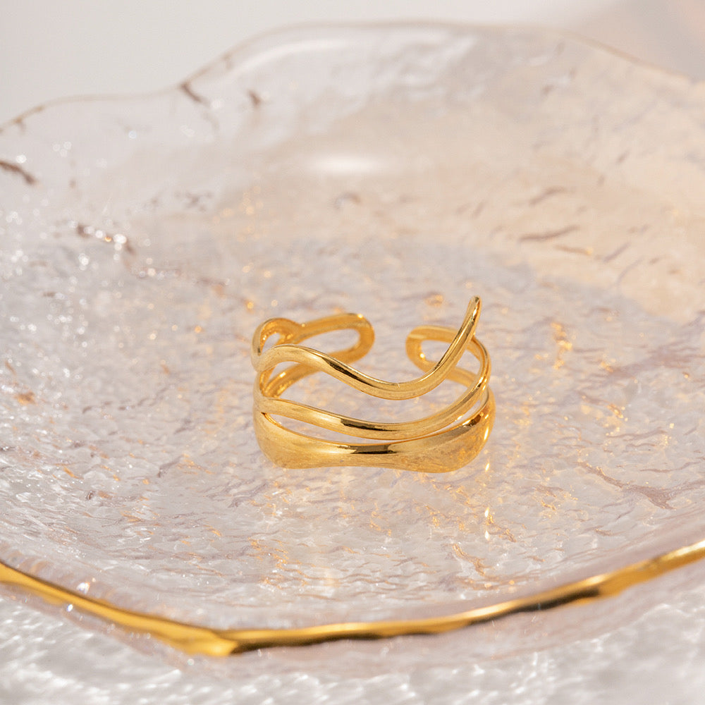 Anillo de ondas bonito
