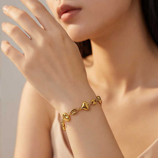 Pulsera corazón con cerdito