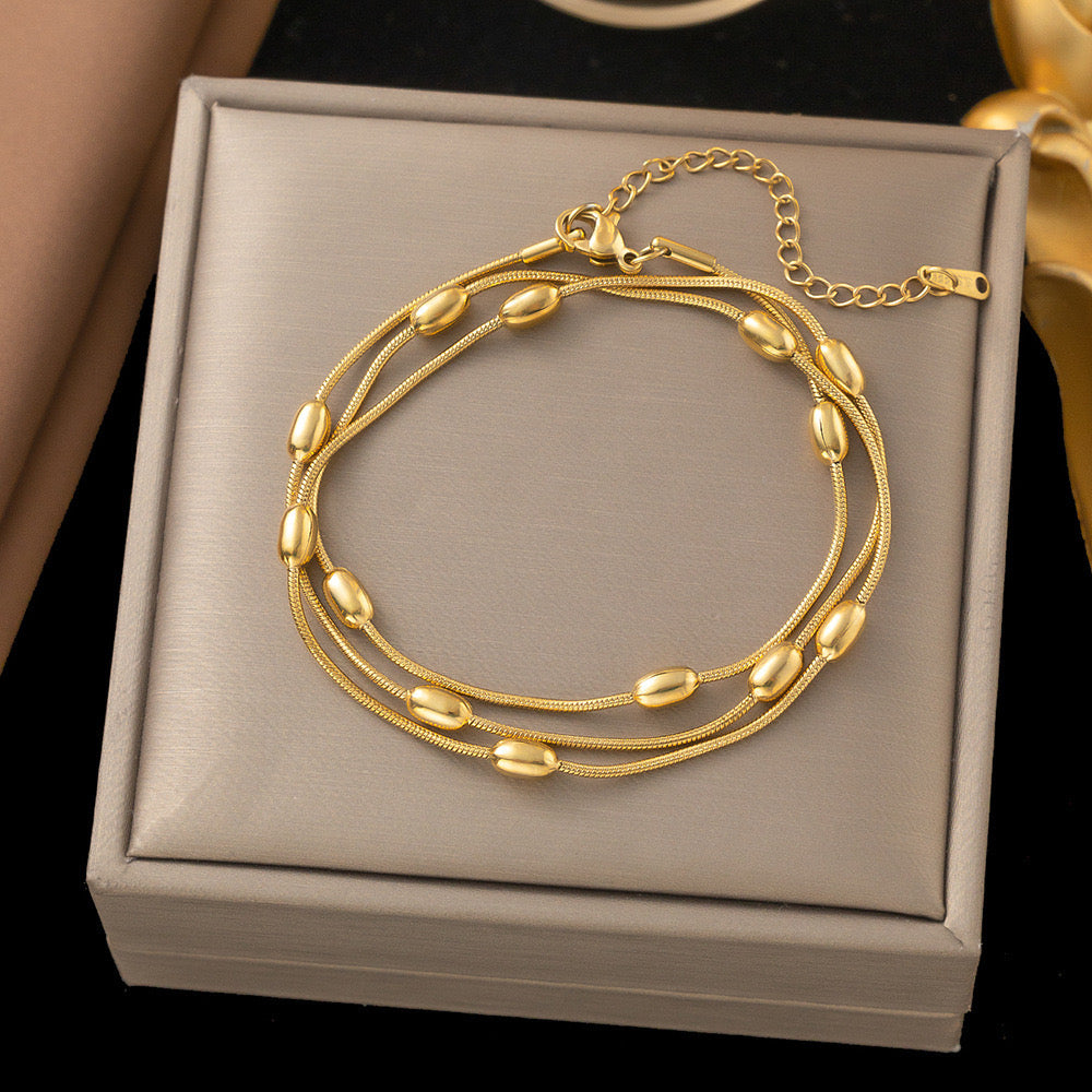 Pulsera larga enrollable dorada