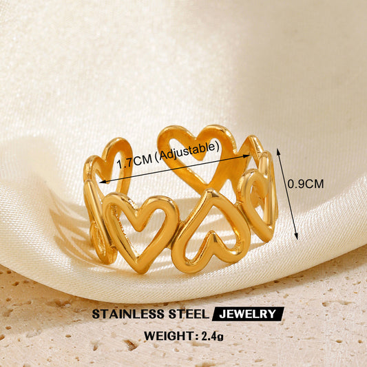 Anillo corazones unidos