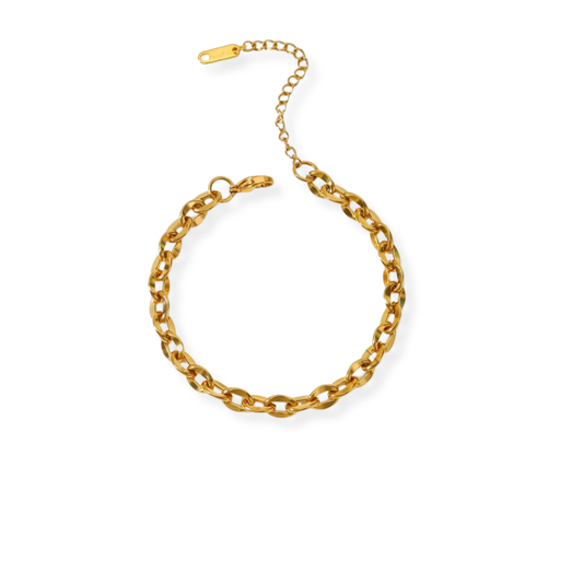 Pulsera eslabón chico con detalle