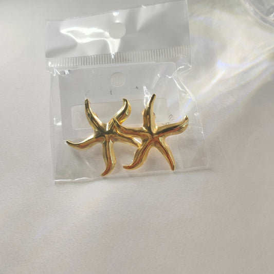 Aretes estrella pintas en onda