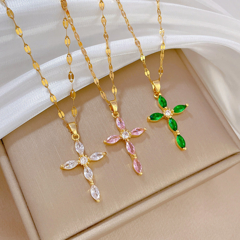 Collar cruz colores