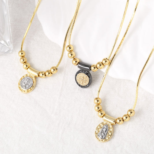 Collar bolitas religioso