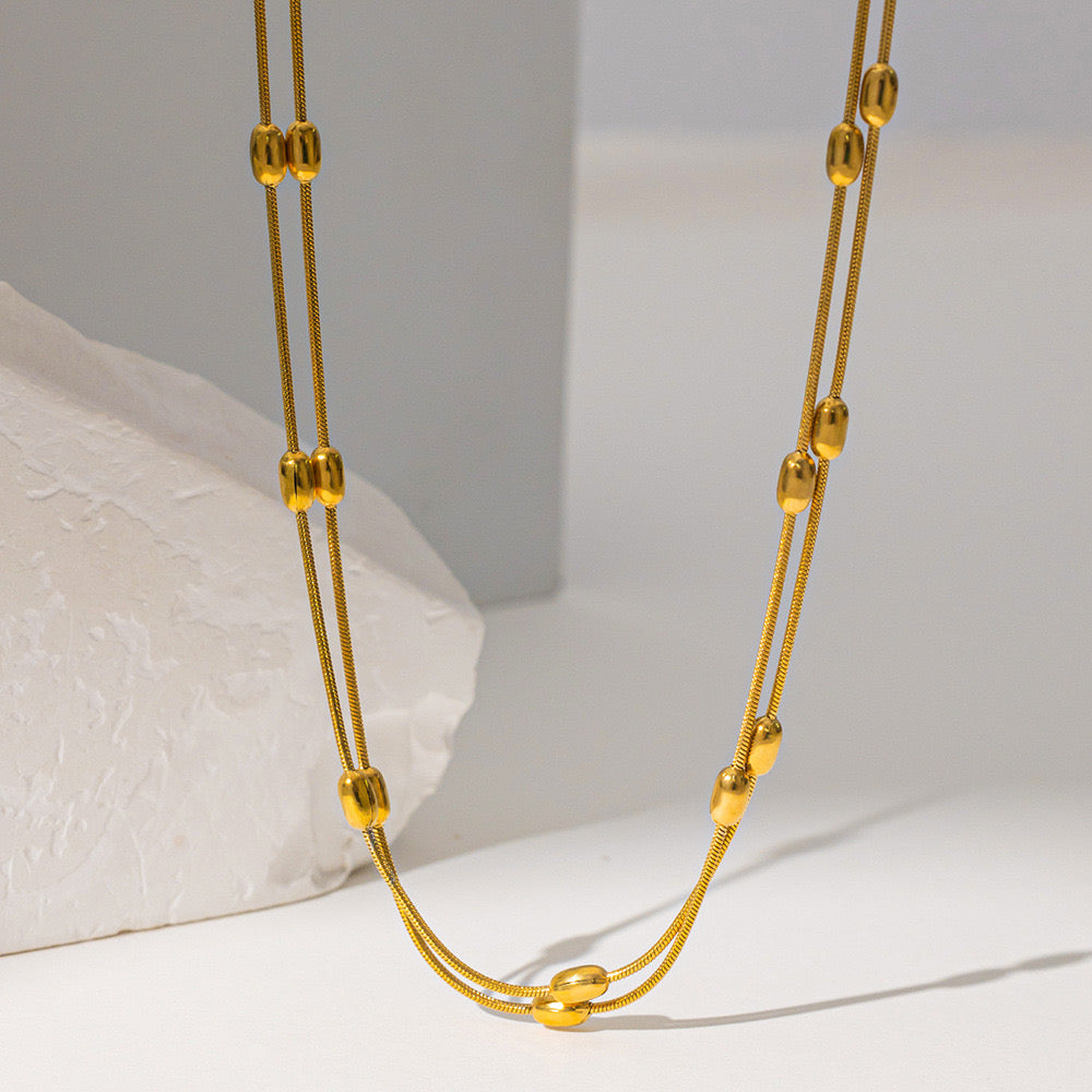Collar largo de arroz