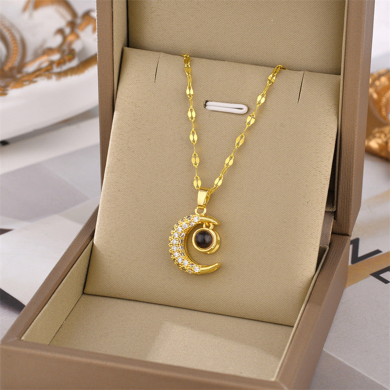 Collar Luna con mensaje