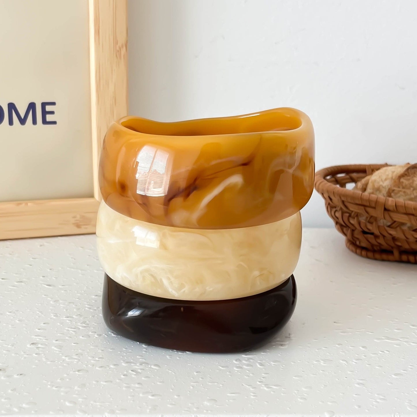 Juego de pulseras de acrílico