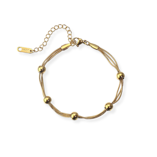 Pulsera doble con balines