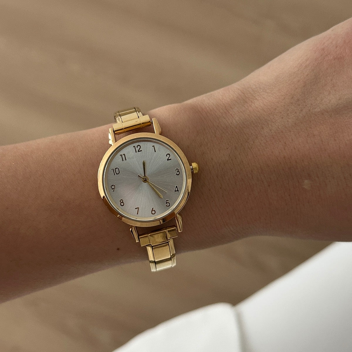 Reloj italiano cuadro carátula oro blanco