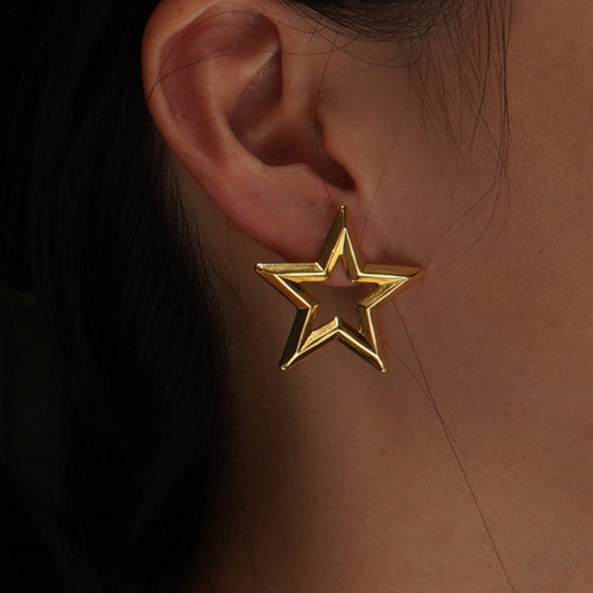 Aretes estrella contorno