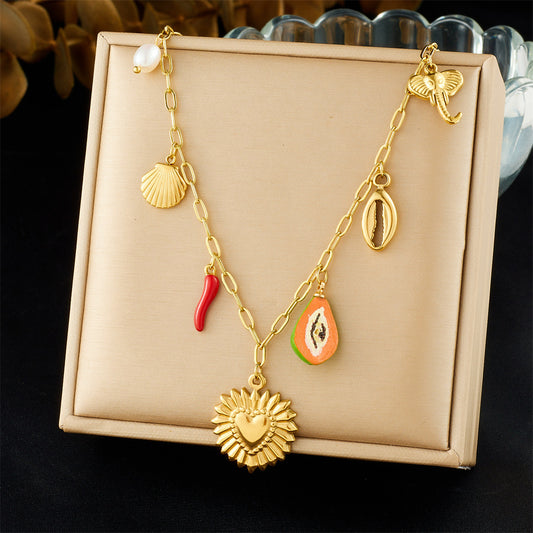 Collar Charms papaya