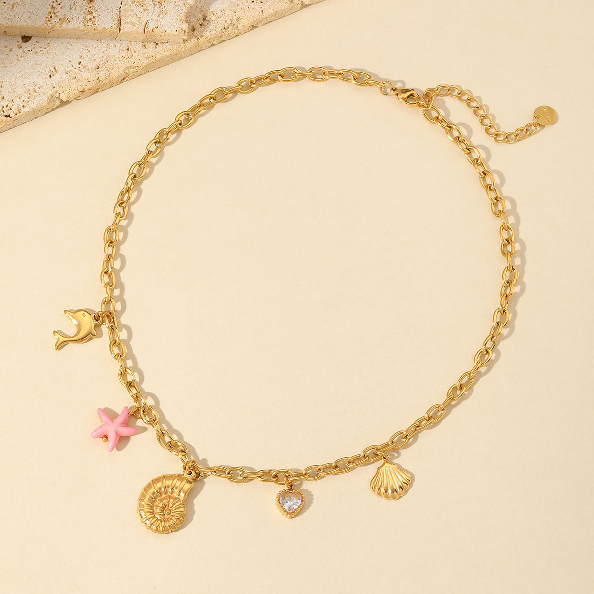 Collar caracol con rosita