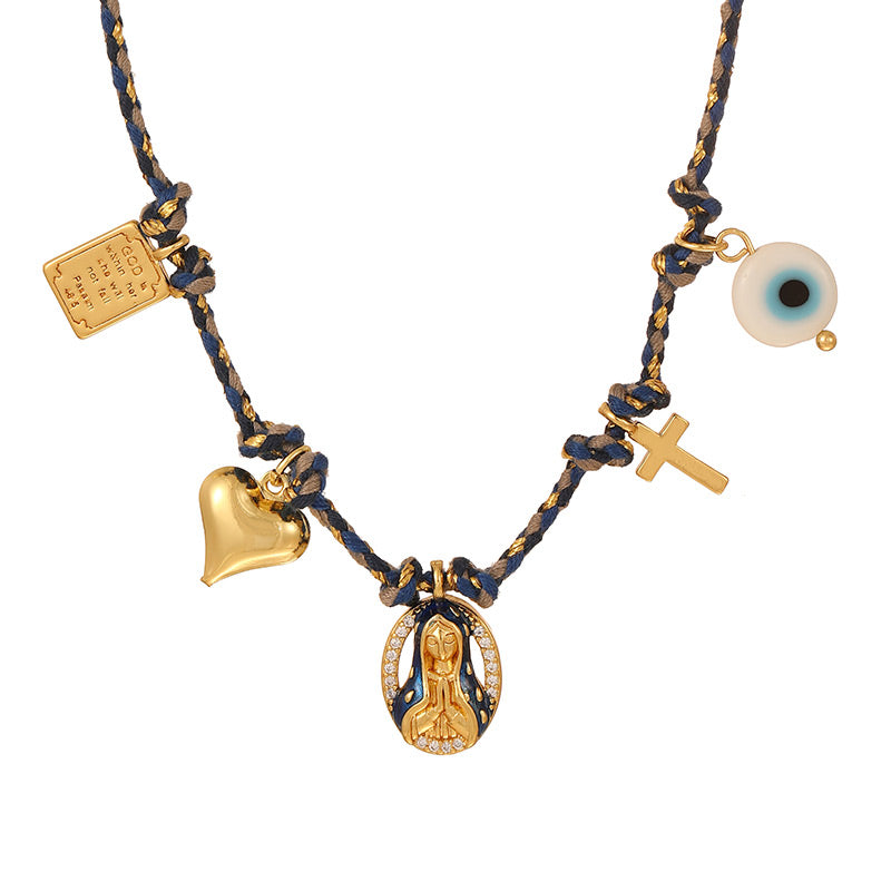 Collar de hilo virgencita