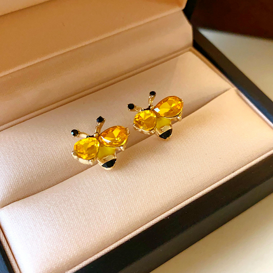 Aretes cristal abejita tierna