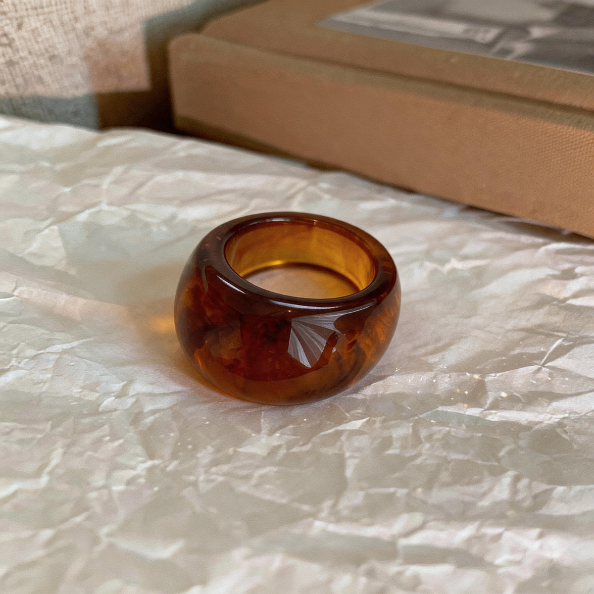 Anillo acrílico chuncky
