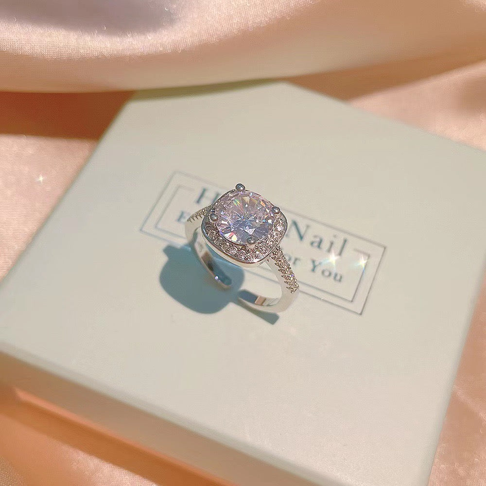 Anillo plata con cristal