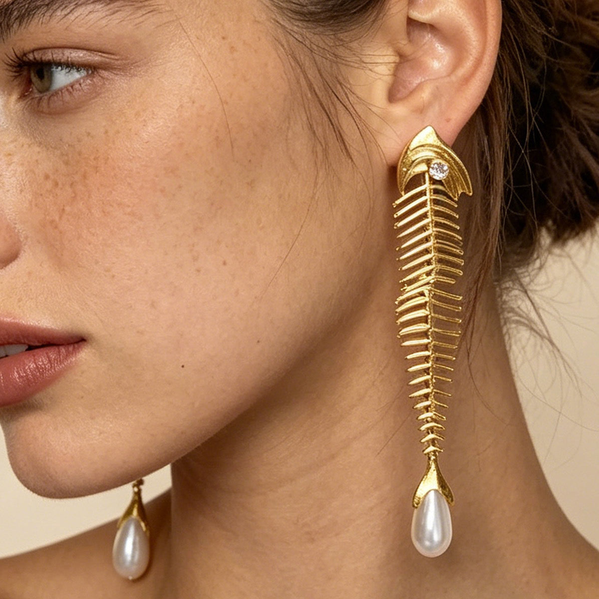 Aretes pez largo