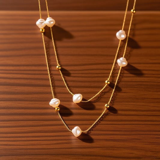 Collar doble perlitas