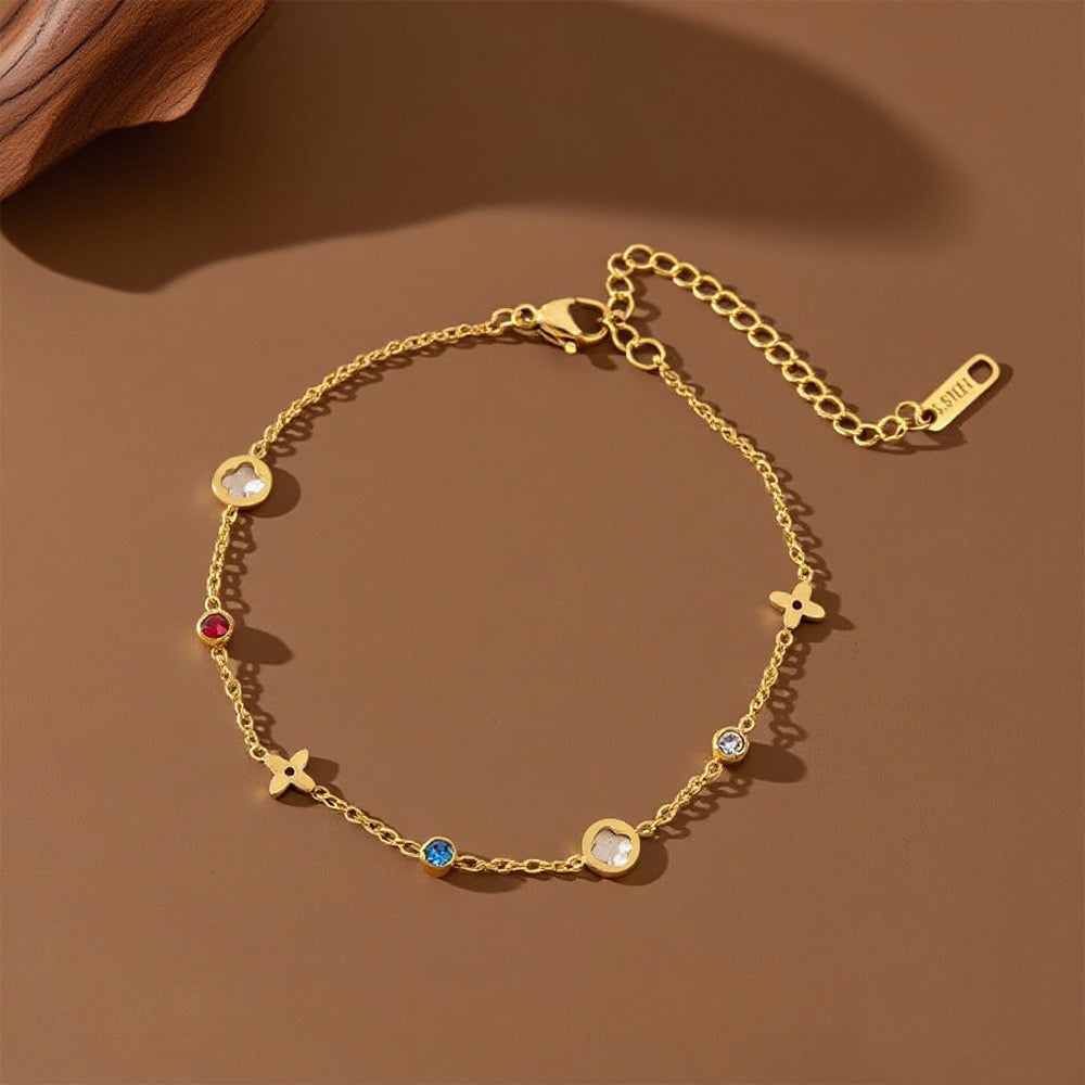 Pulsera delicada de trébol