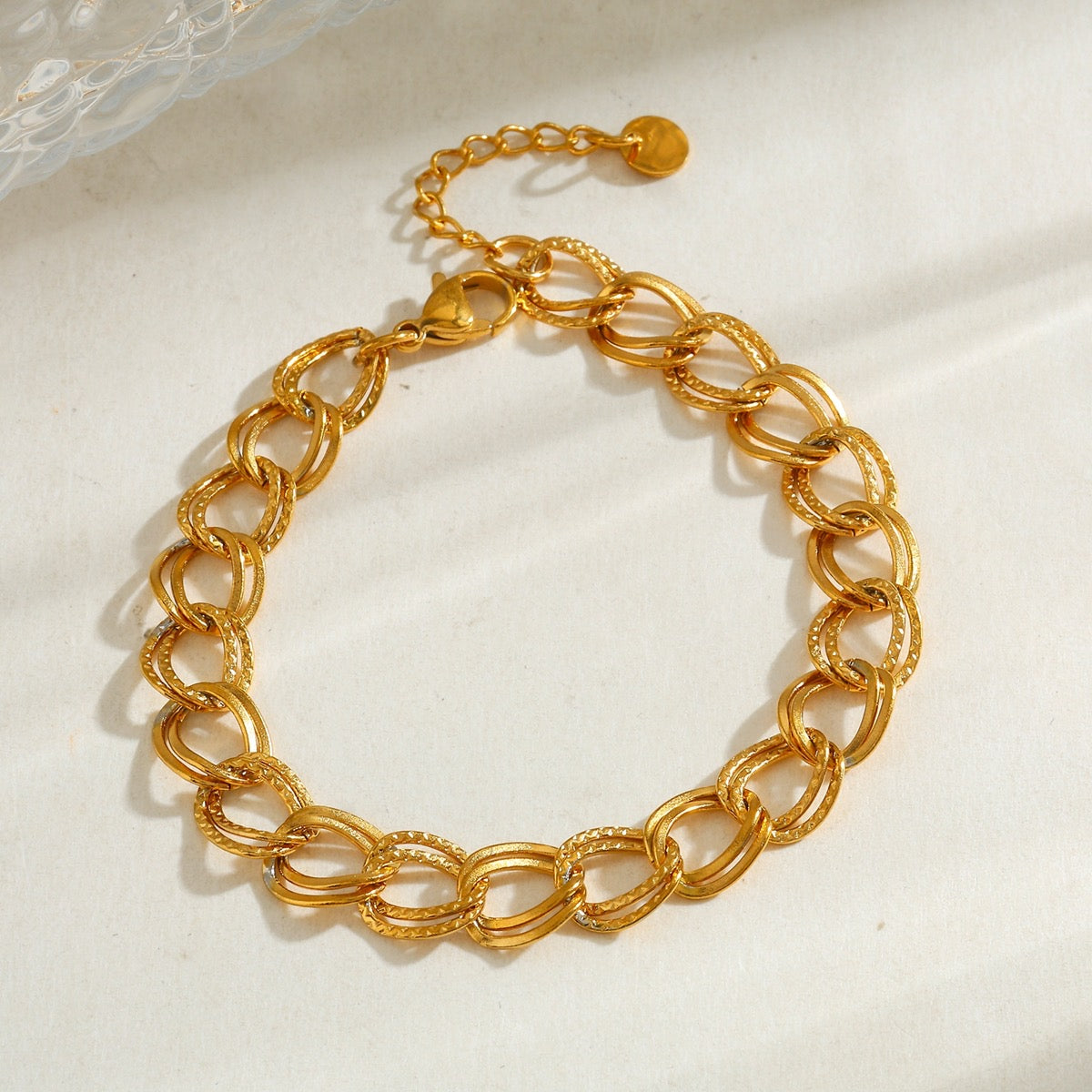 Pulsera eslabon tupido