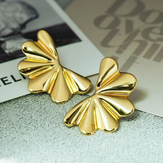 Aretes ondas abanico