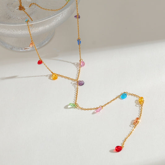 Corbatero gota de cristal a colores