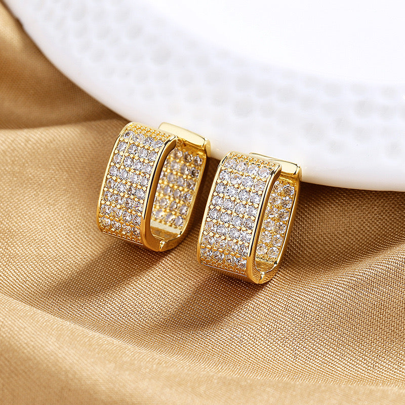 Hoops rectangular chuncky brillo
