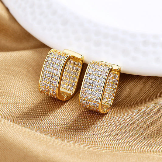 Hoops rectangular chuncky brillo