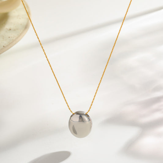 Collar óvalo bitono brilloso