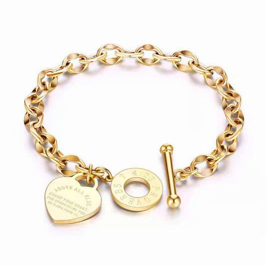 Pulsera Tiffany eslabón broche T