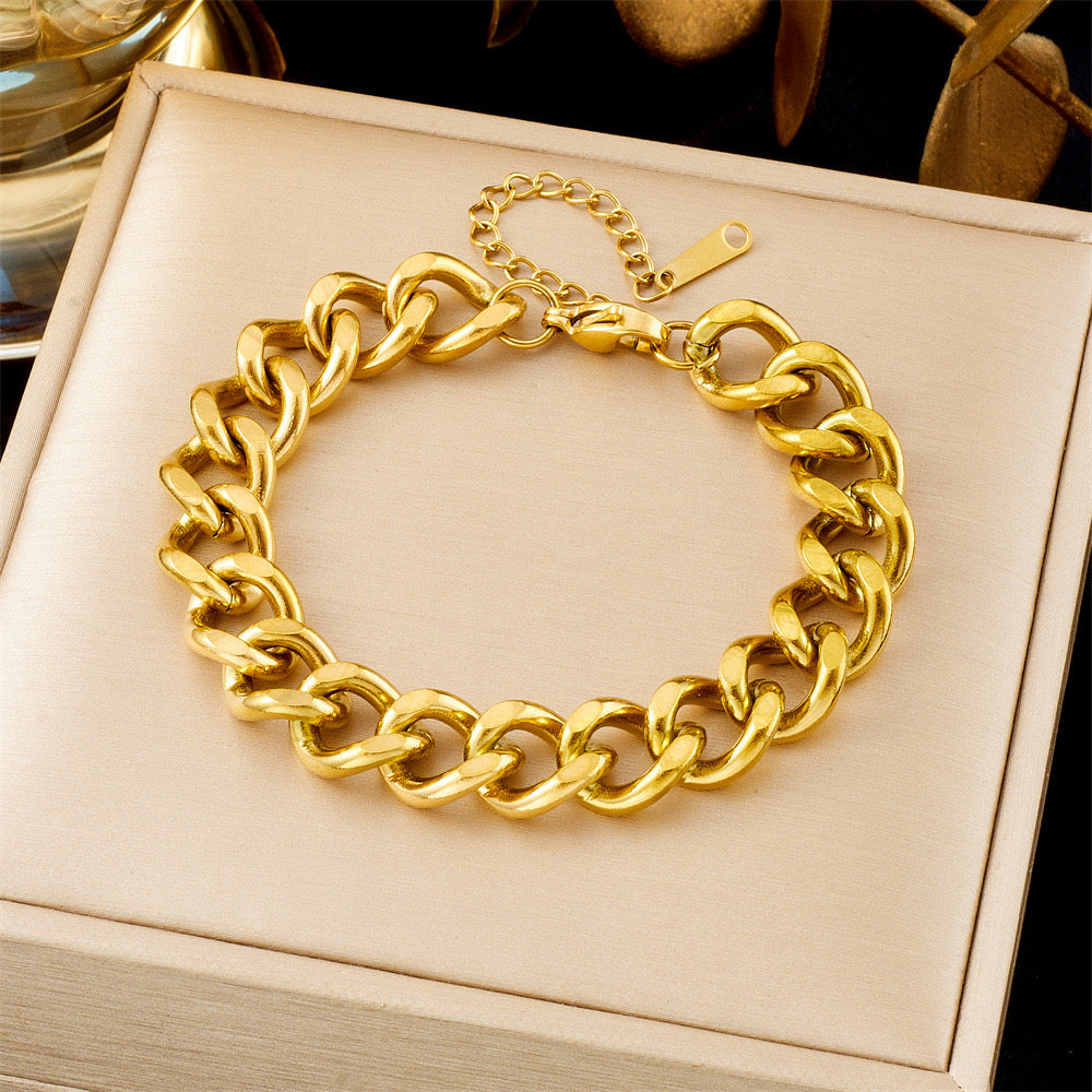 Pulsera cubana eslabón grande