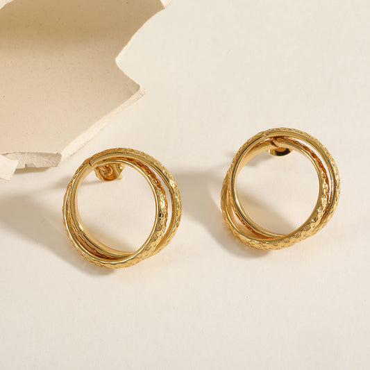 Aretes círculo doble