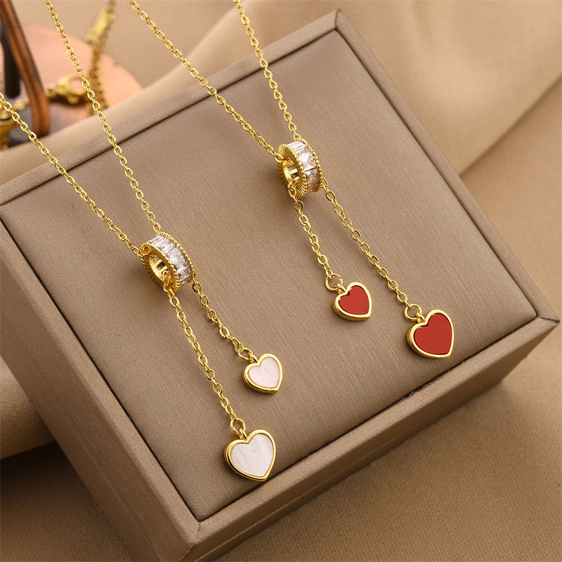 Collar doble corazón