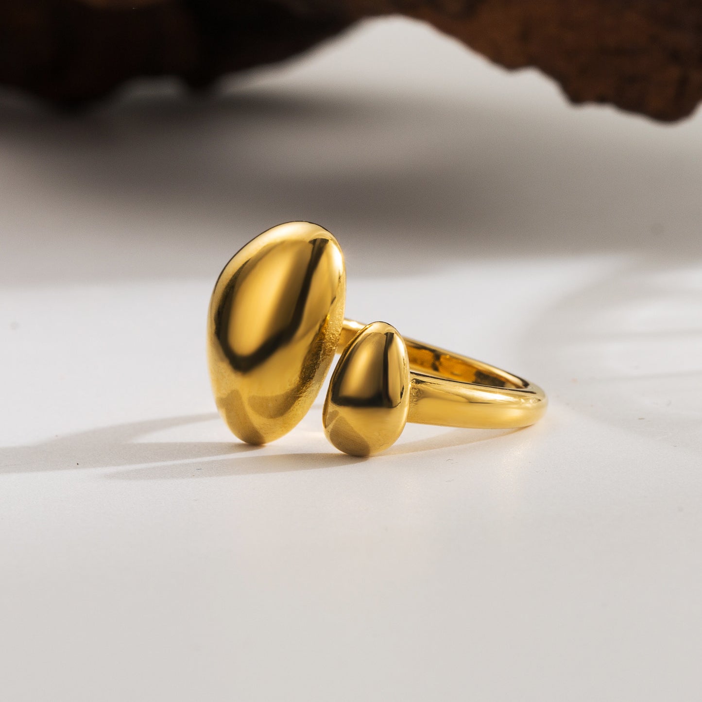 Anillo chuncky doble agarre