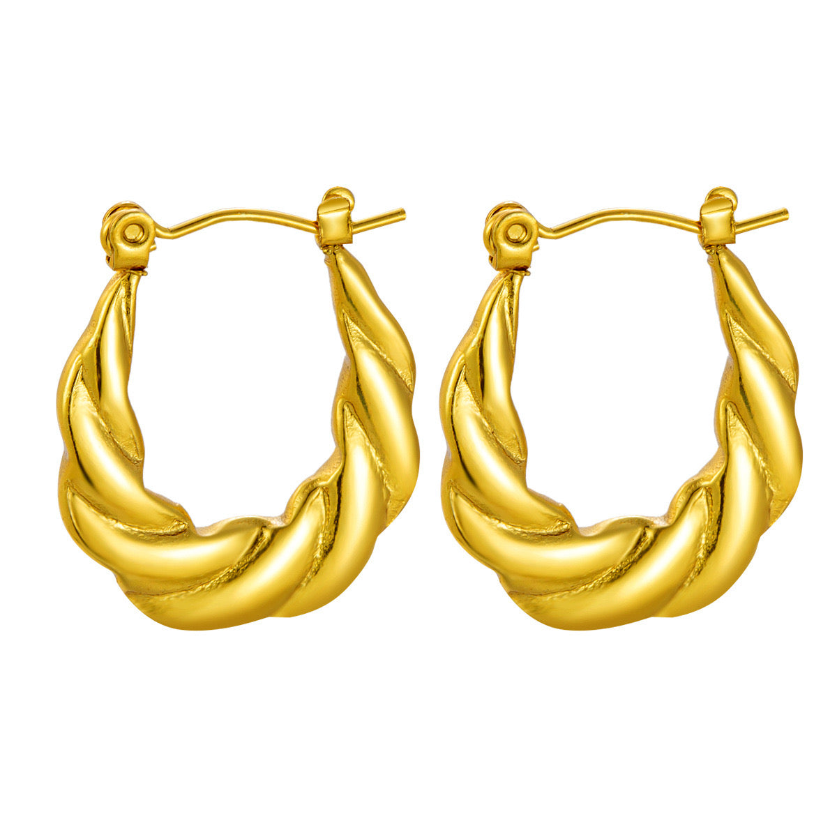 Aretes arracadas trenzada